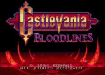 Castlevania: Bloodlines Enhanced Colors Title Screen
