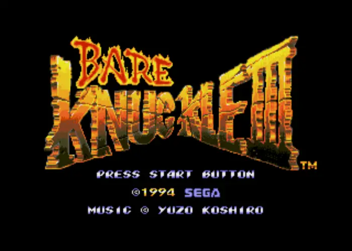 Bare Knuckle 3 English Title Screen