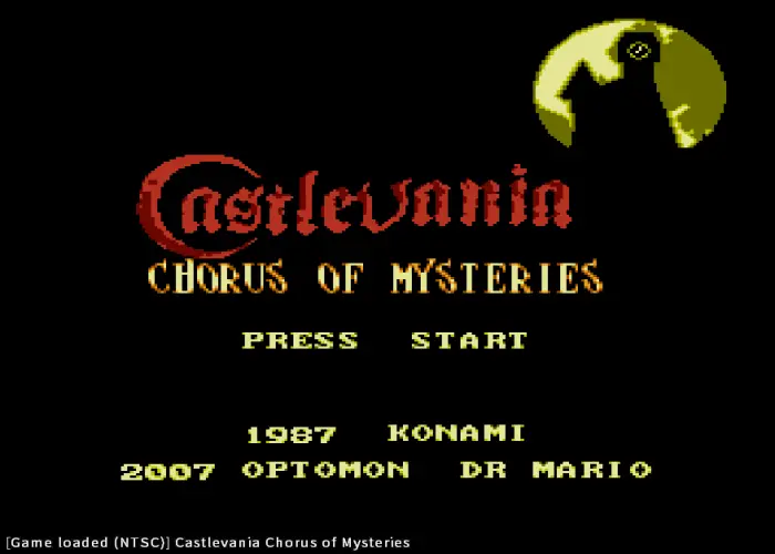 Castlevania Chorus of Mysteries Title Screen