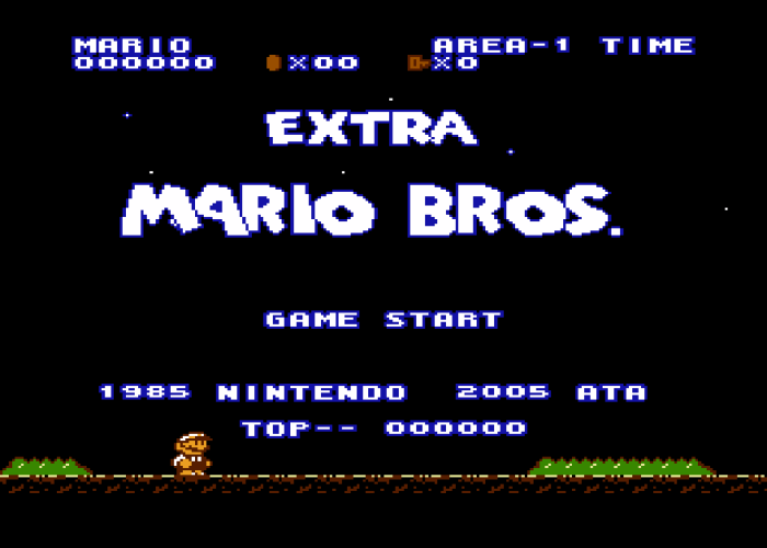 Extra Mario Bros Title Screen