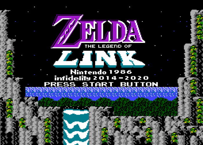 Zelda The Legend of Link Title Screen