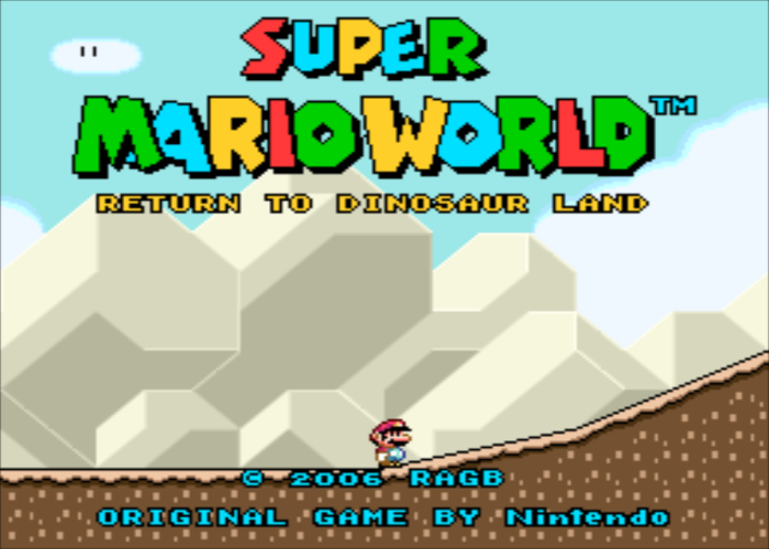 Super Mario World Return To Dinosaur Land Title Screen
