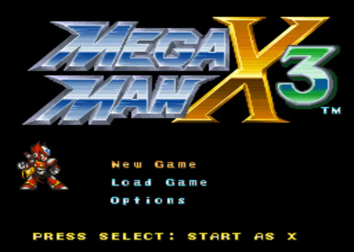Mega Man X3 Zero Project Title Screen
