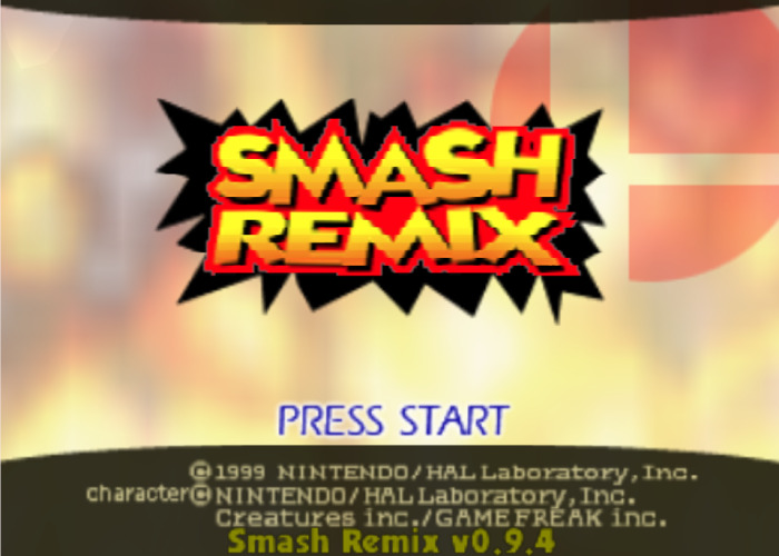 Smash Remix Title Screen
