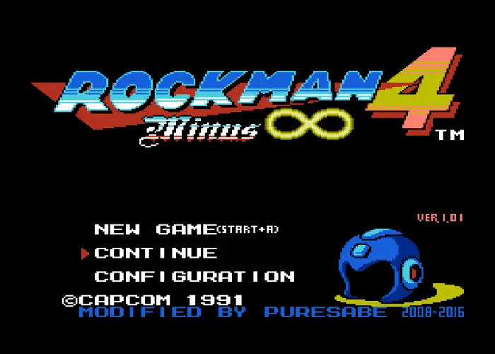 Rockman 4 Minus Infinity Title Screen