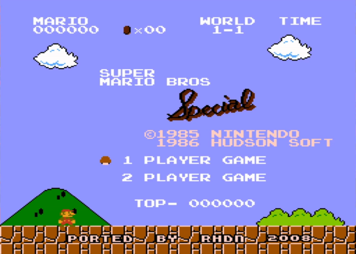 Special for NES Title Screen