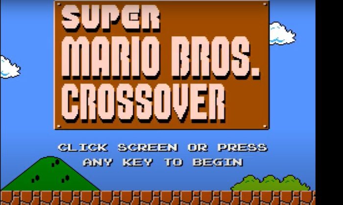 Super Mario Crossover Title screen